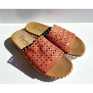 skechers luxe foam sandals size 9